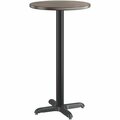 Lancaster Table & Seating LT 24'' Round Reversible Birch/Ash Bar Height Table Kit - 22'' Plate 349B24RS222B